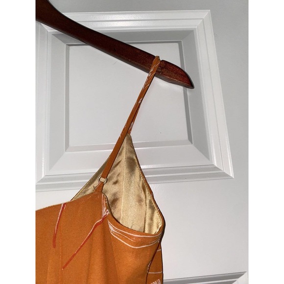 CAMILA COELHO Vivienne midi dress Orange Yellow SMALL revolve w/extra button - Picture 8 of 11